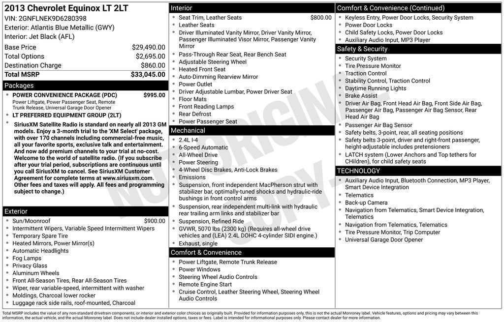 Used 2013 Chevrolet Equinox LT w/ Power Convenience Package image 6