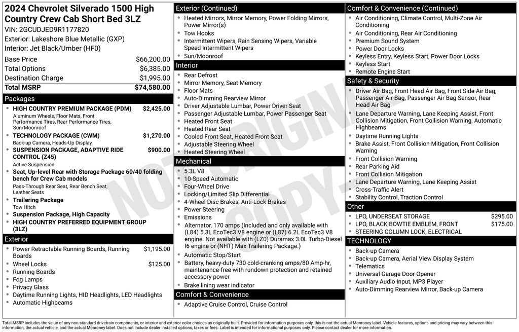 Used 2024 Chevrolet Silverado 1500 High Country w/ High Country Premium Package image 9