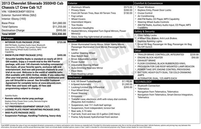 Used 2013 Chevrolet Silverado 3500 LT w/ Interior Plus Package AWD/4WD image 28
