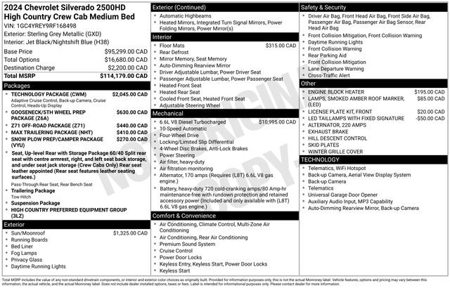Used 2024 Chevrolet Silverado 2500 High Country w/ Technology Package AWD/4WD image 23