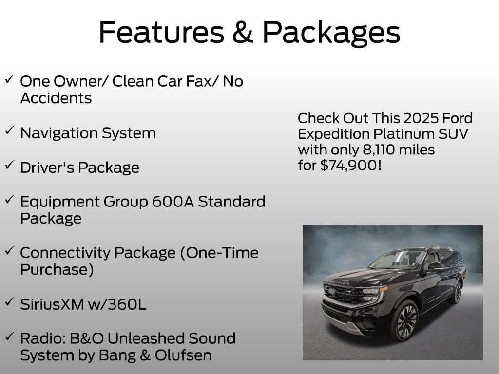 Certified 2025 Ford Expedition Platinum w/ Driver's Package image 4