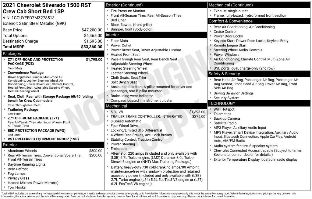 Used 2021 Chevrolet Silverado 1500 RST AWD/4WD image 2