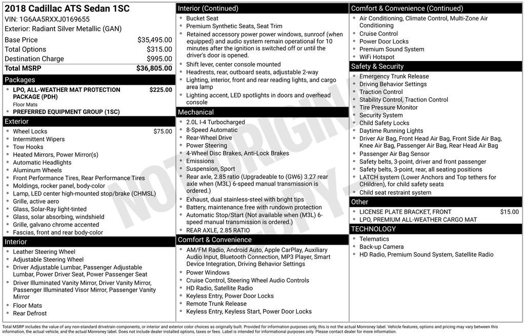 Used 2018 Cadillac ATS 2.0T Sedan image 2