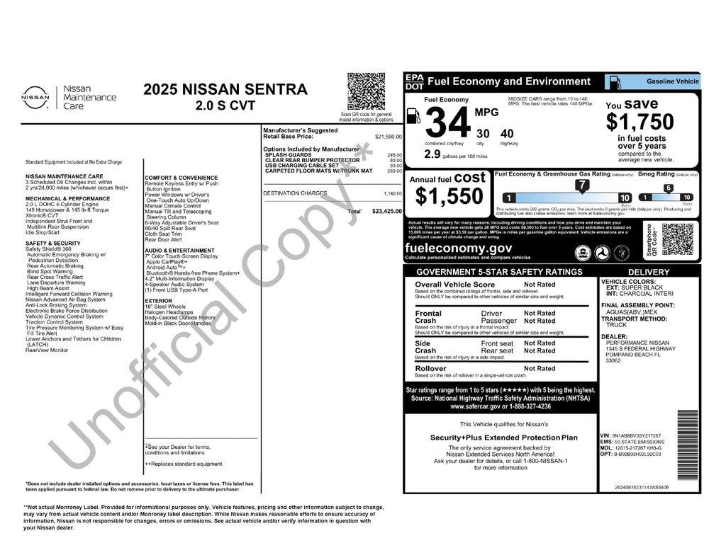 Certified 2025 Nissan Sentra S image 37