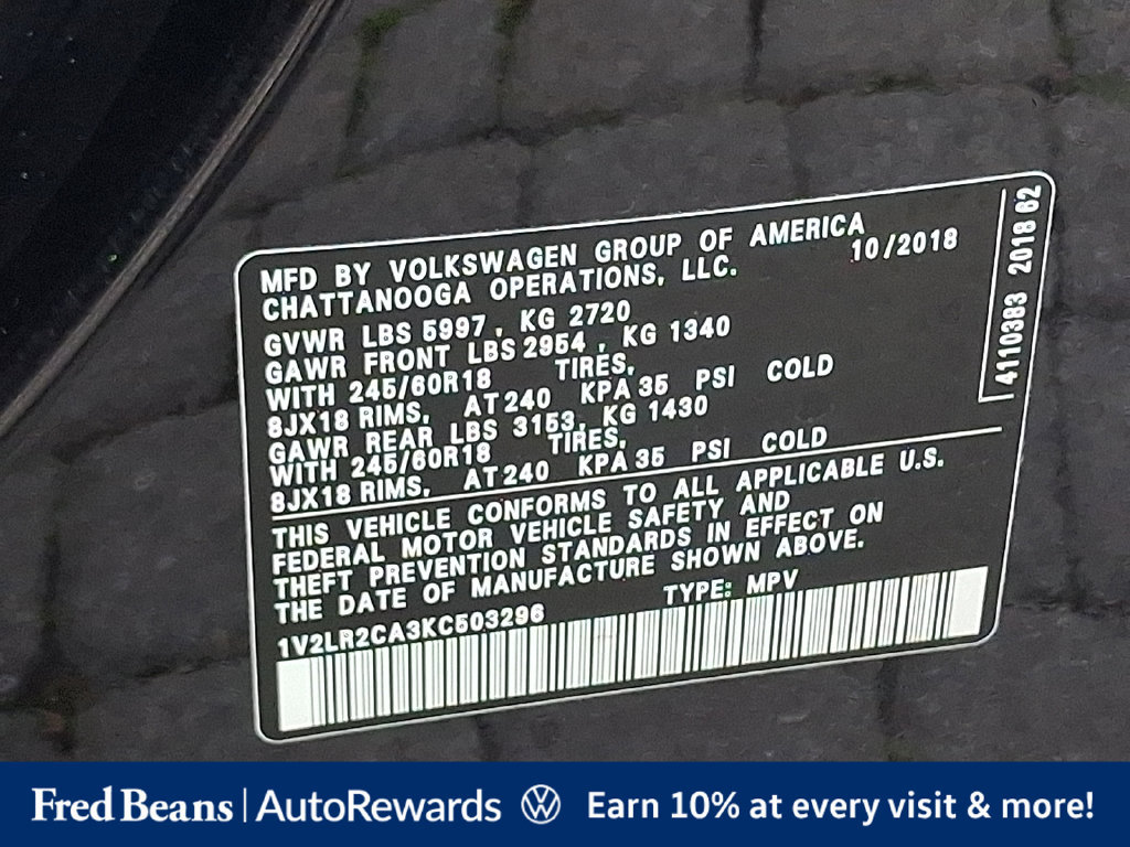 Used 2019 Volkswagen Atlas SE w/ Towing Package AWD/4WD image 33