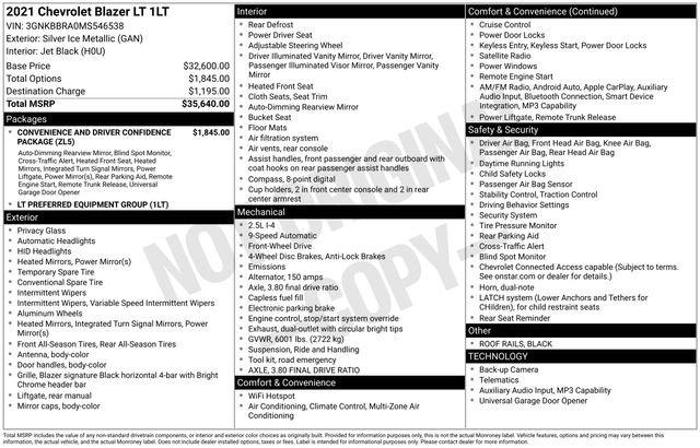Used 2021 Chevrolet Blazer LT image 4