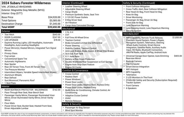 Used 2024 Subaru Forester Wilderness AWD/4WD image 38