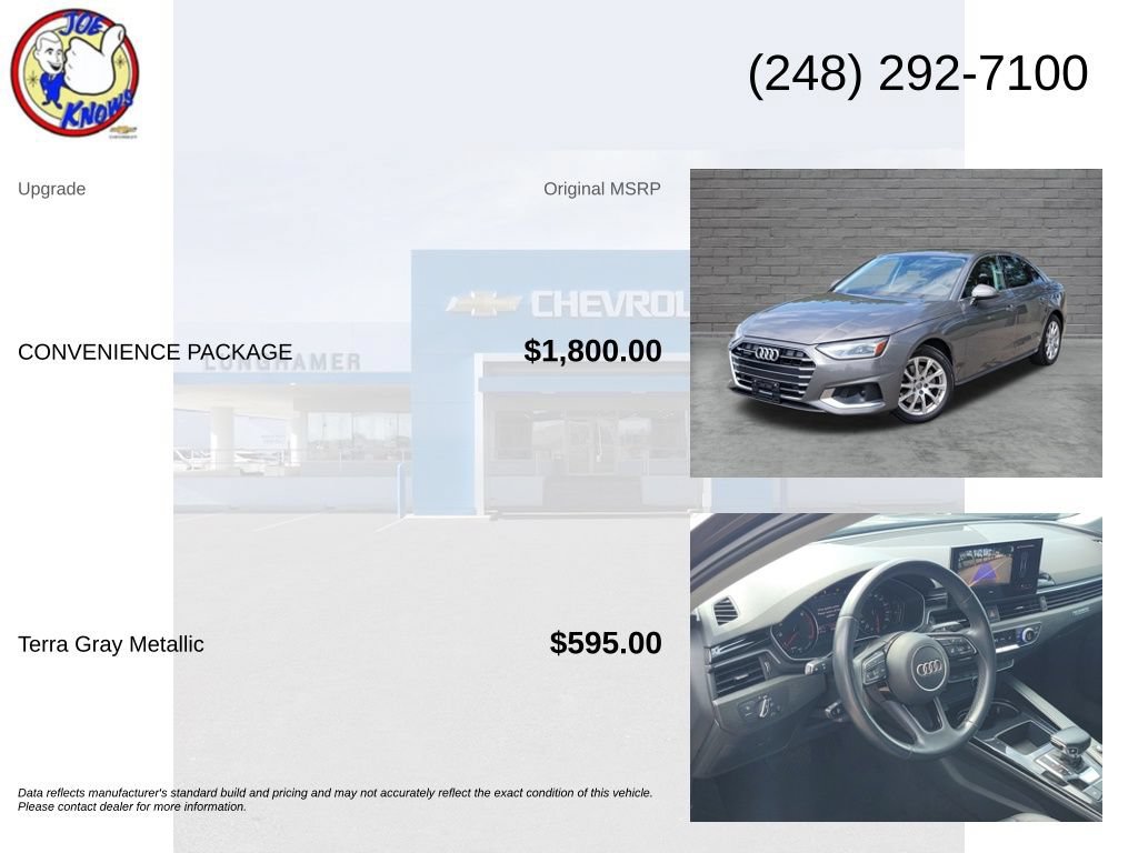 Used 2021 Audi A4 2.0T Premium w/ Convenience Package AWD/4WD image 5