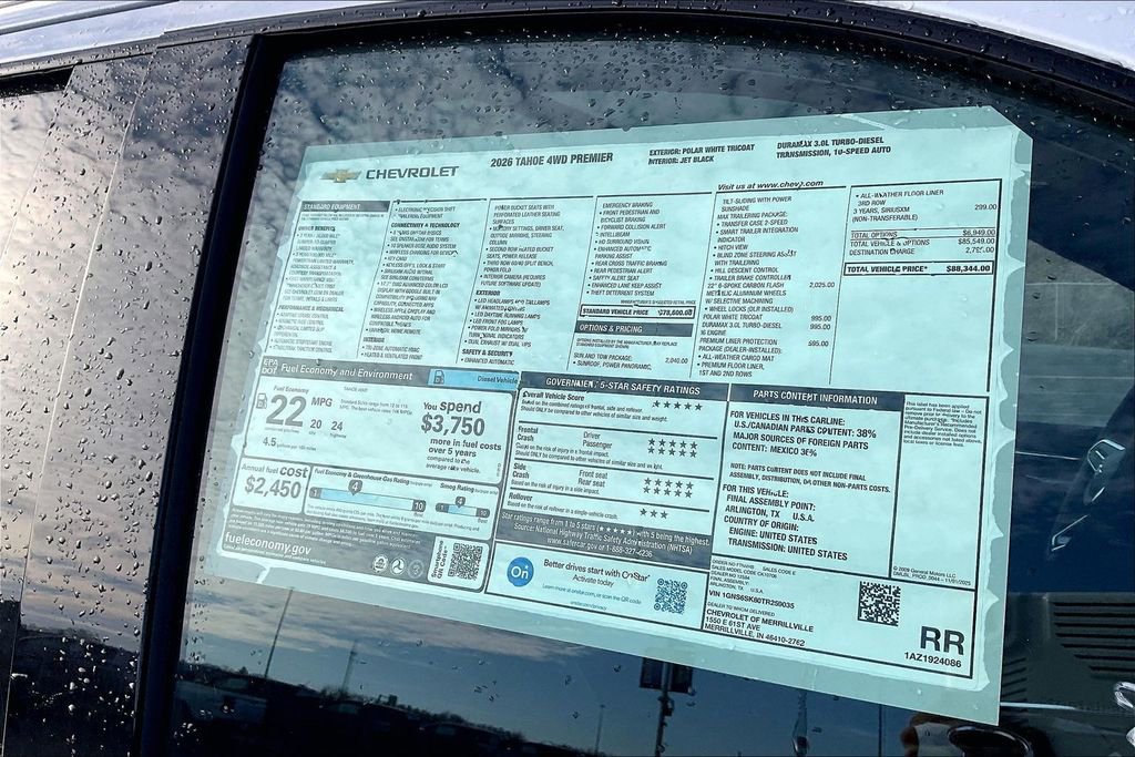 New 2026 Chevrolet Tahoe Premier w/ Sun And Tow Package image 16