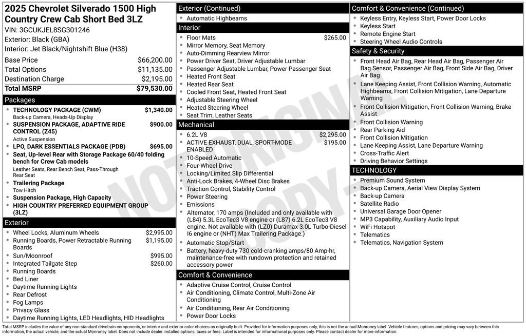 Used 2025 Chevrolet Silverado 1500 High Country w/ Technology Package image 5