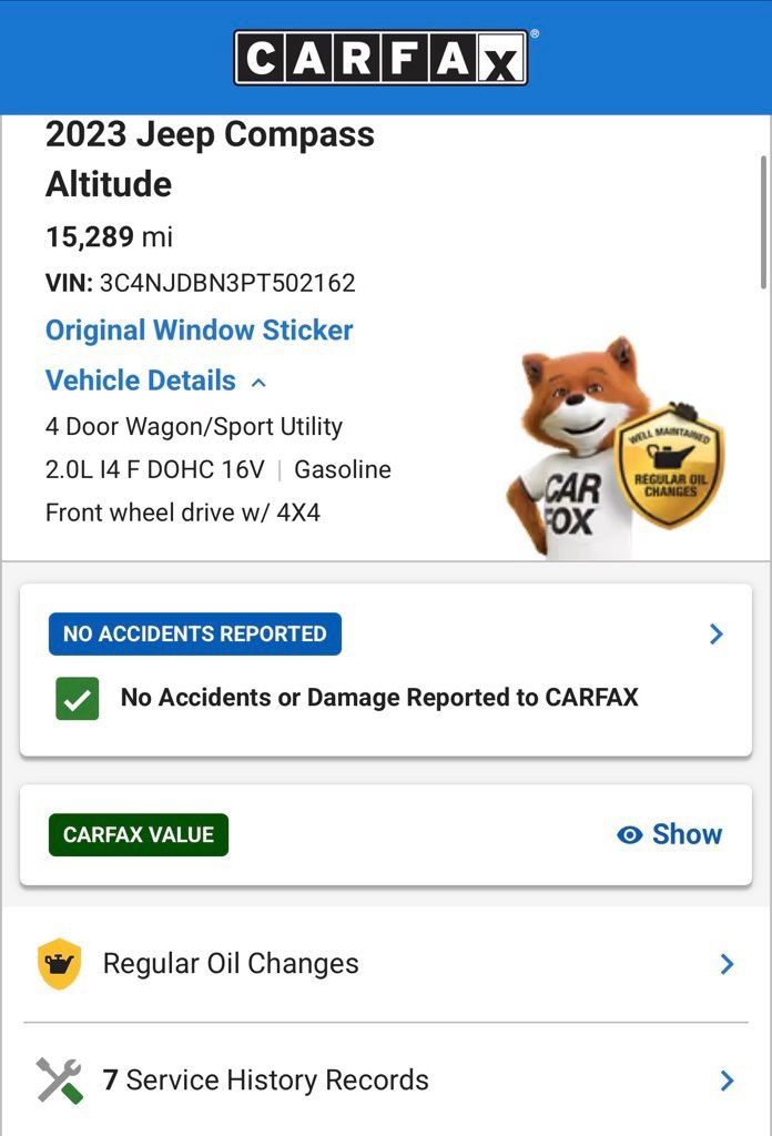 Used 2023 Jeep Compass Latitude w/ Sun and Sound Group AWD/4WD image 5