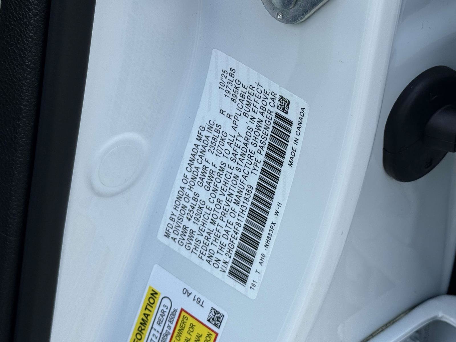 Certified 2026 Honda Civic Sport image 32