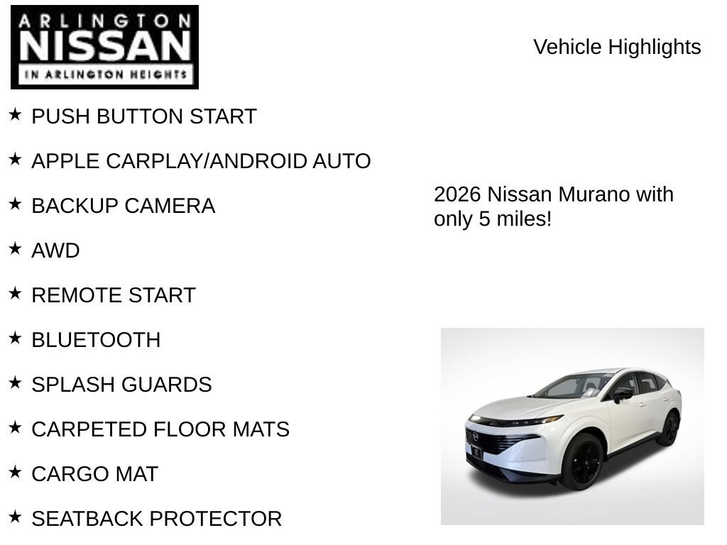 New 2026 Nissan Murano SV AWD/4WD image 8