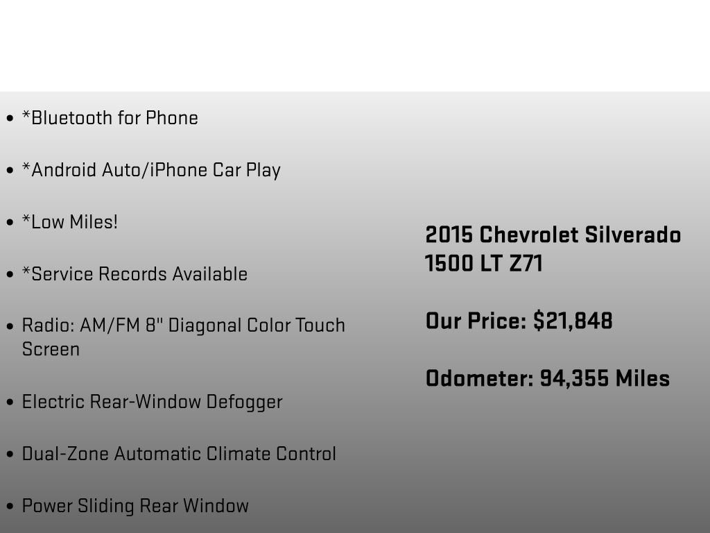 Used 2015 Chevrolet Silverado 1500 LT w/ All Star Edition AWD/4WD image 18