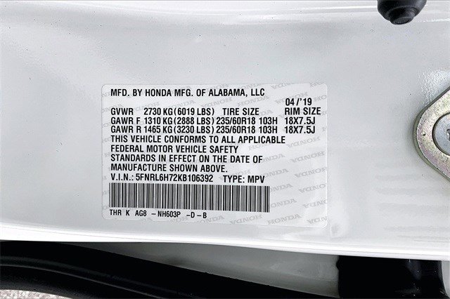 Certified 2019 Honda Odyssey EX-L image 17