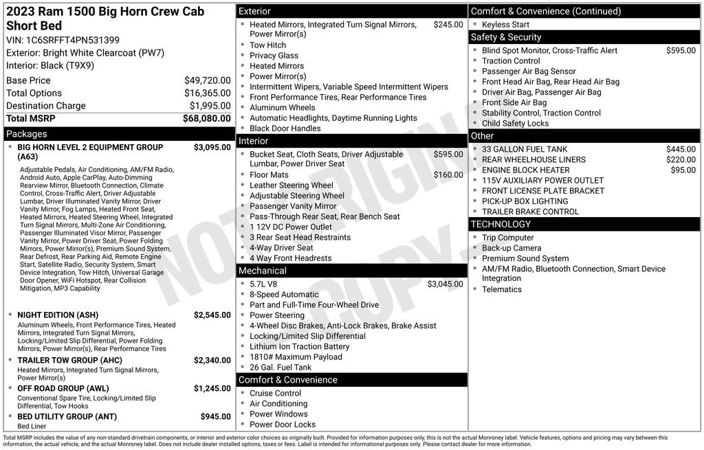 Used 2023 RAM 1500 Big Horn AWD/4WD image 38