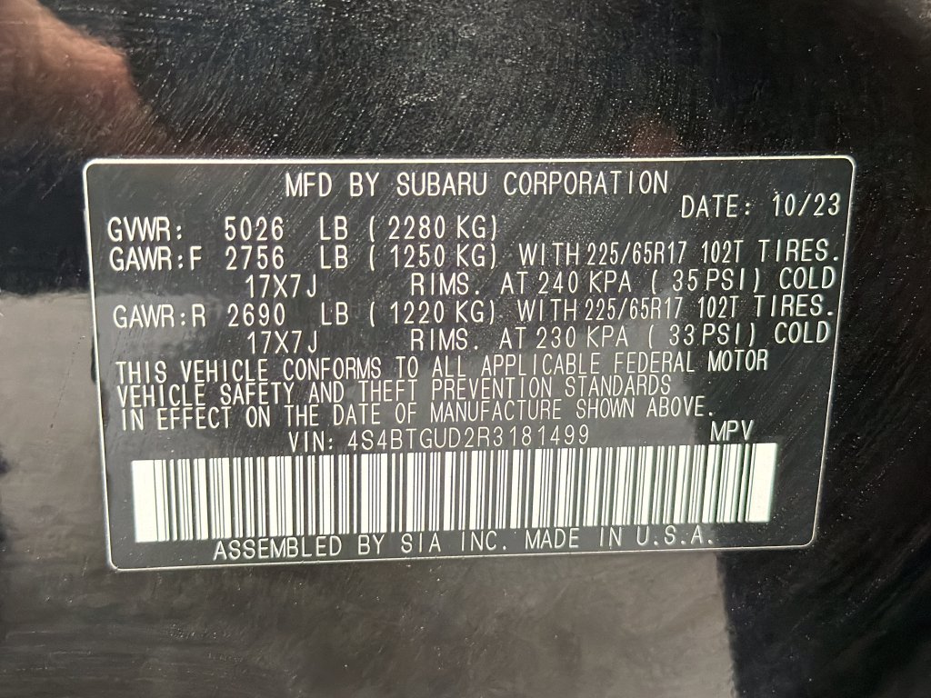 Certified 2024 Subaru Outback Wilderness AWD/4WD image 54