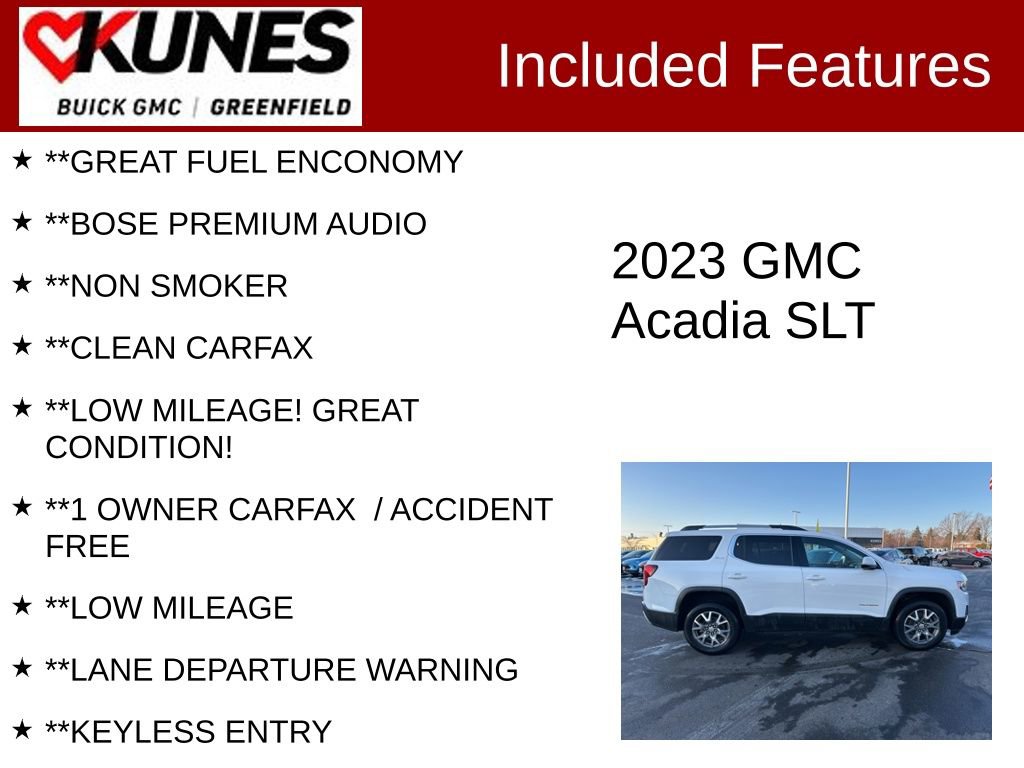 Used 2023 GMC Acadia SLT image 3