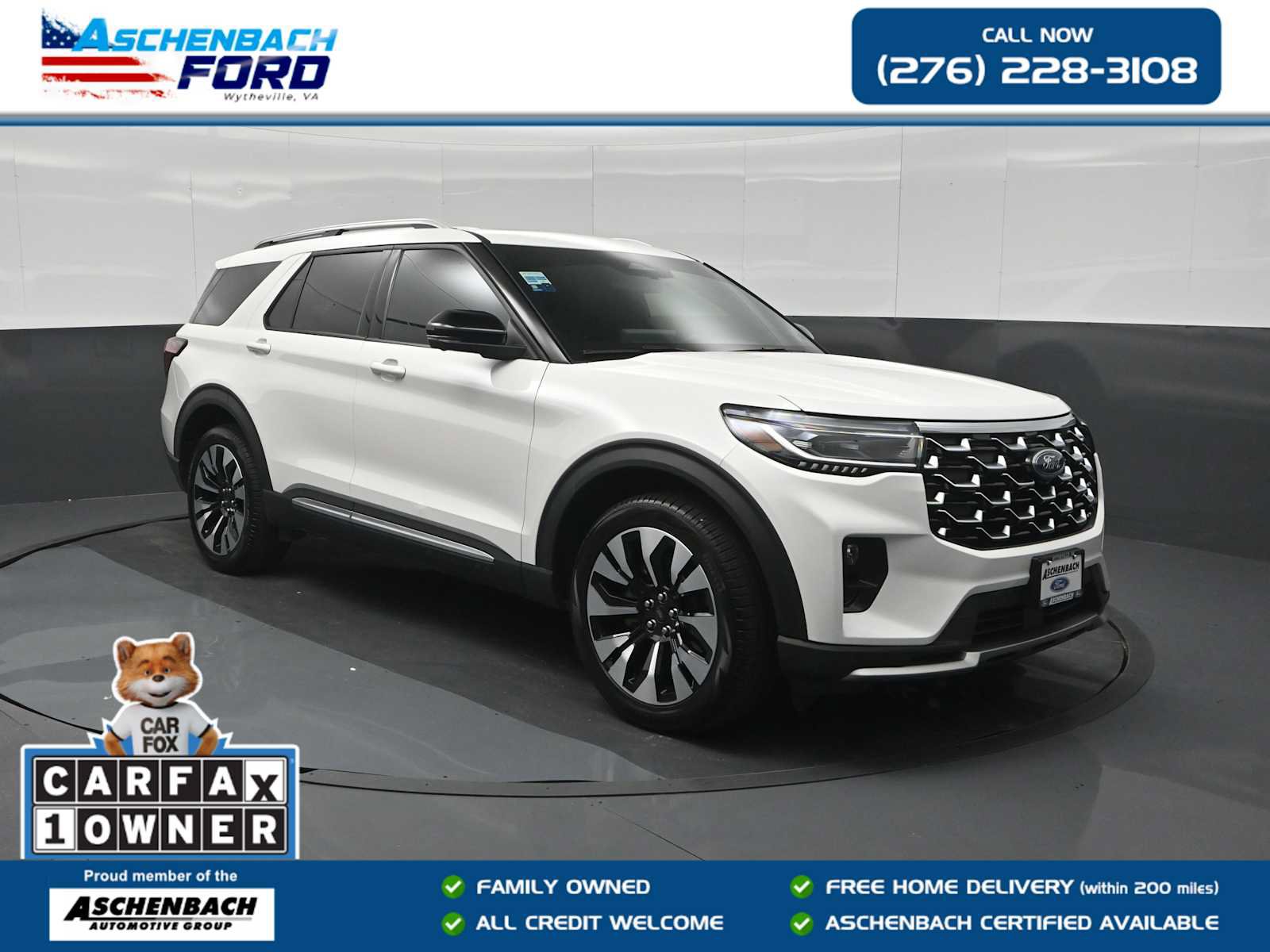 Certified 2026 Ford Explorer Platinum w/ LUX Leather Package AWD/4WD image 1