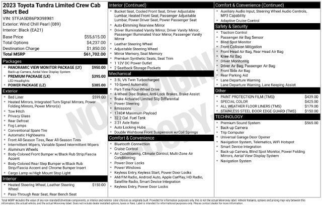 Used 2023 Toyota Tundra Limited AWD/4WD image 43