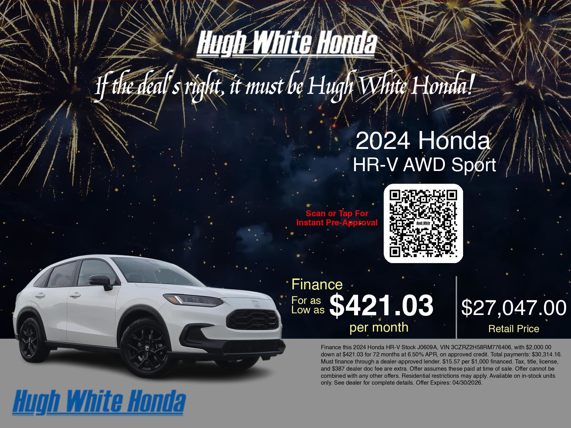 Used 2024 Honda HR-V Sport image 3