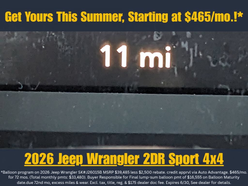 New 2026 Jeep Wrangler Sport AWD/4WD image 14