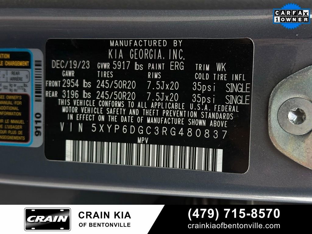 Certified 2024 Kia Telluride S w/ S Sunroof Package image 37