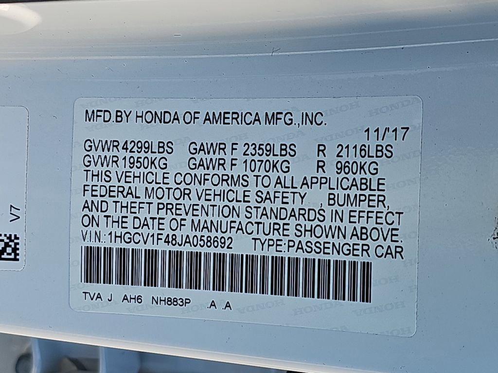 Used 2018 Honda Accord EX image 37