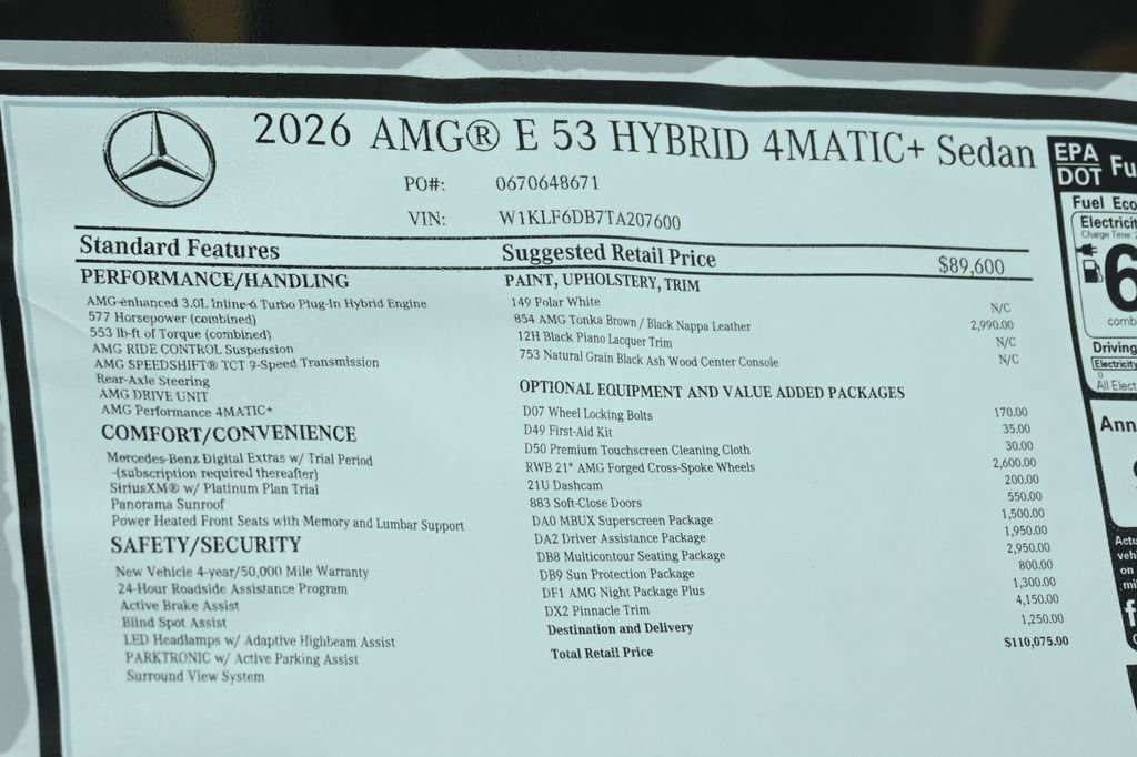 New 2026 Mercedes-Benz E 53 AMG e 4MATIC Sedan image 31