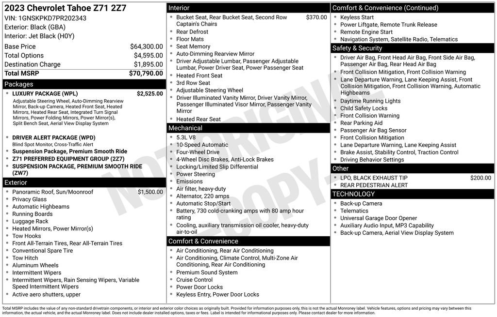 Used 2023 Chevrolet Tahoe Z71 w/ Luxury Package image 17