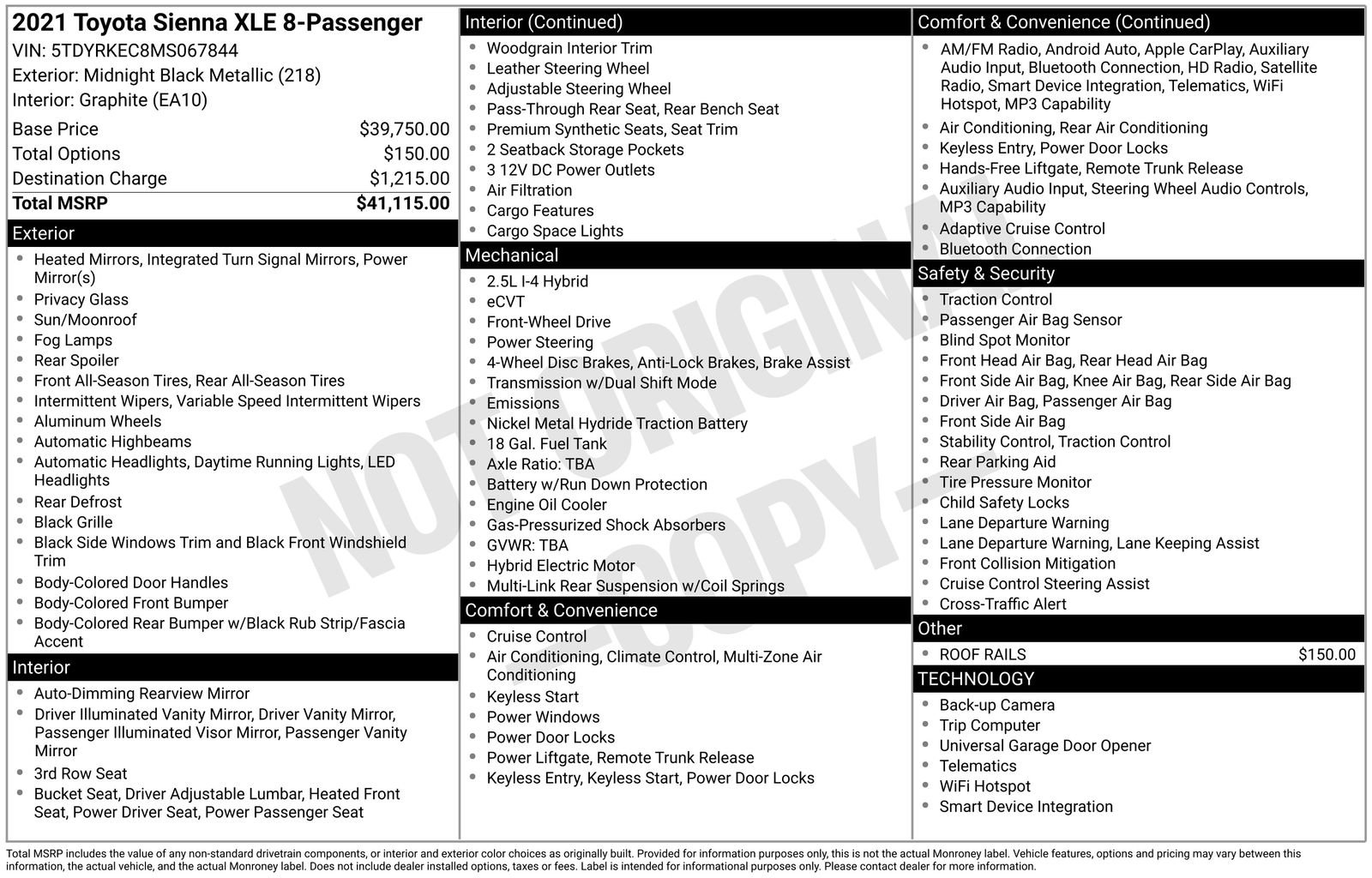 Used 2021 Toyota Sienna XLE FWD image 38