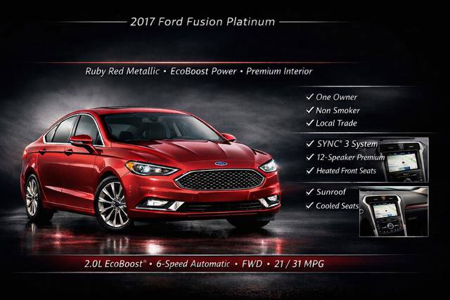 Used 2017 Ford Fusion Platinum FWD image 3