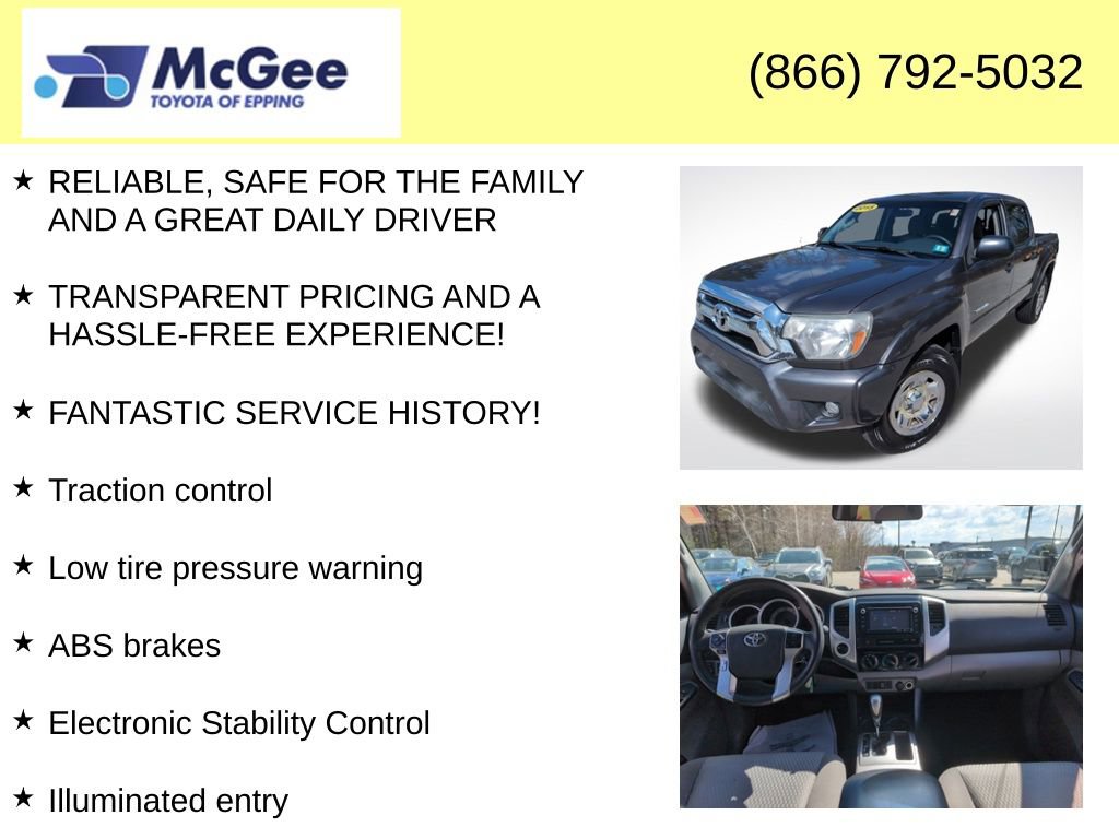 Used 2015 Toyota Tacoma 4x4 Double Cab w/ SR5 Package image 4