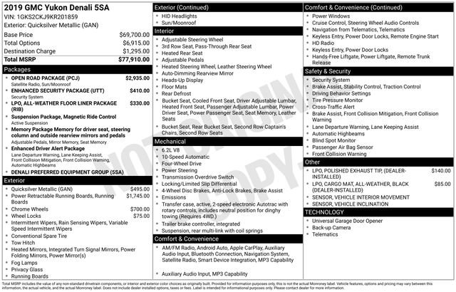 Certified 2019 GMC Yukon Denali w/ Open Road Package image 4