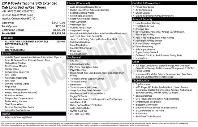 Certified 2019 Toyota Tacoma SR5 AWD/4WD image 31