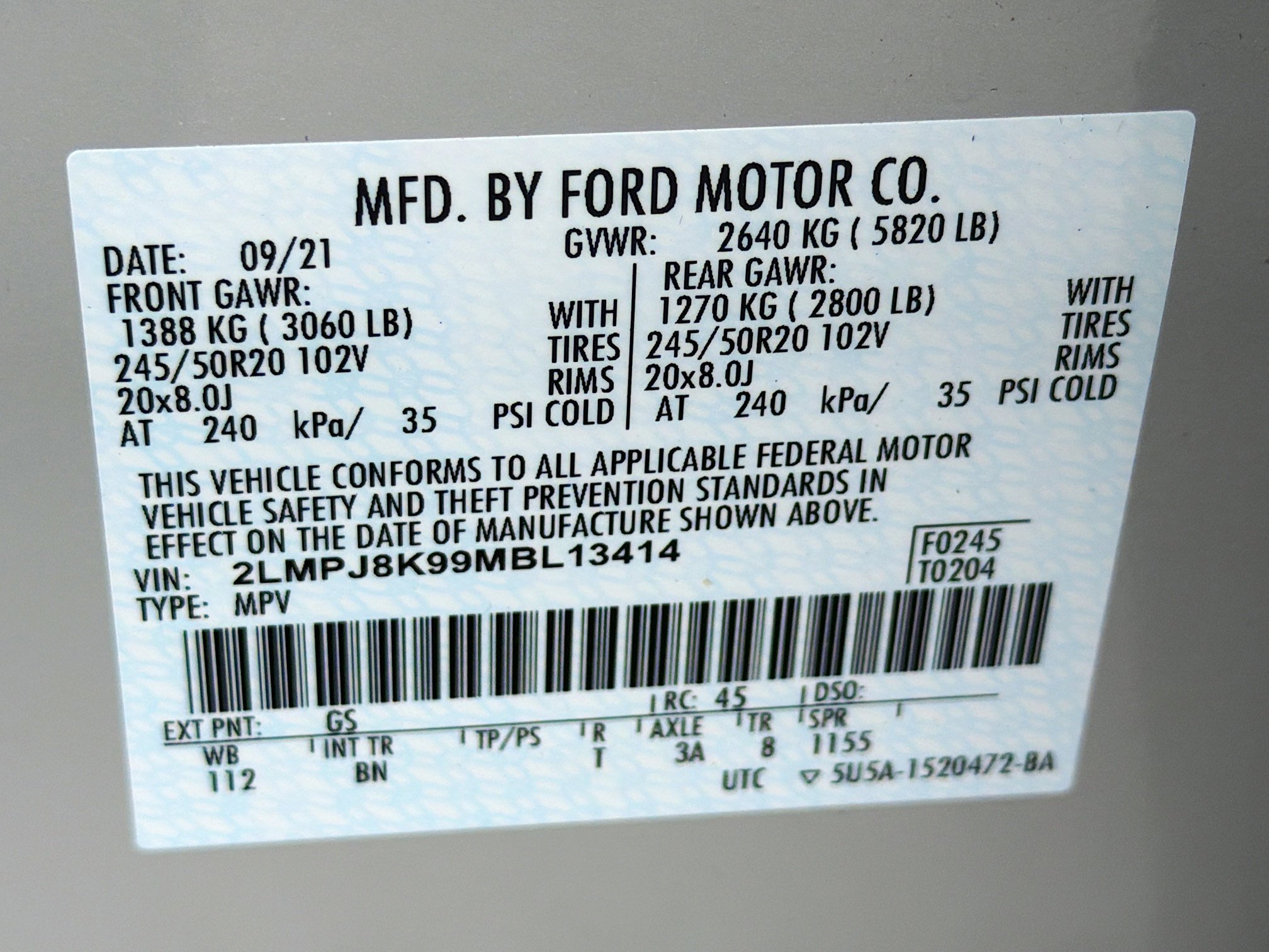 Certified 2021 Lincoln Nautilus Reserve AWD/4WD image 33