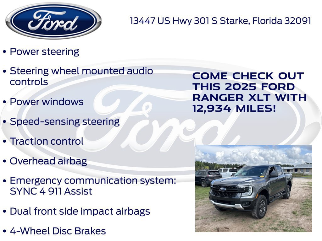Certified 2025 Ford Ranger XLT w/ Trailer Tow Package RWD image 22