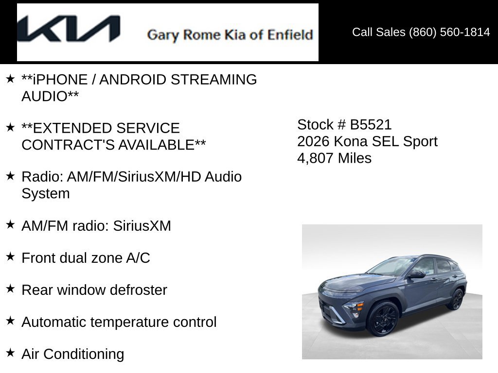 Used 2026 Hyundai Kona SEL Sport FWD image 14