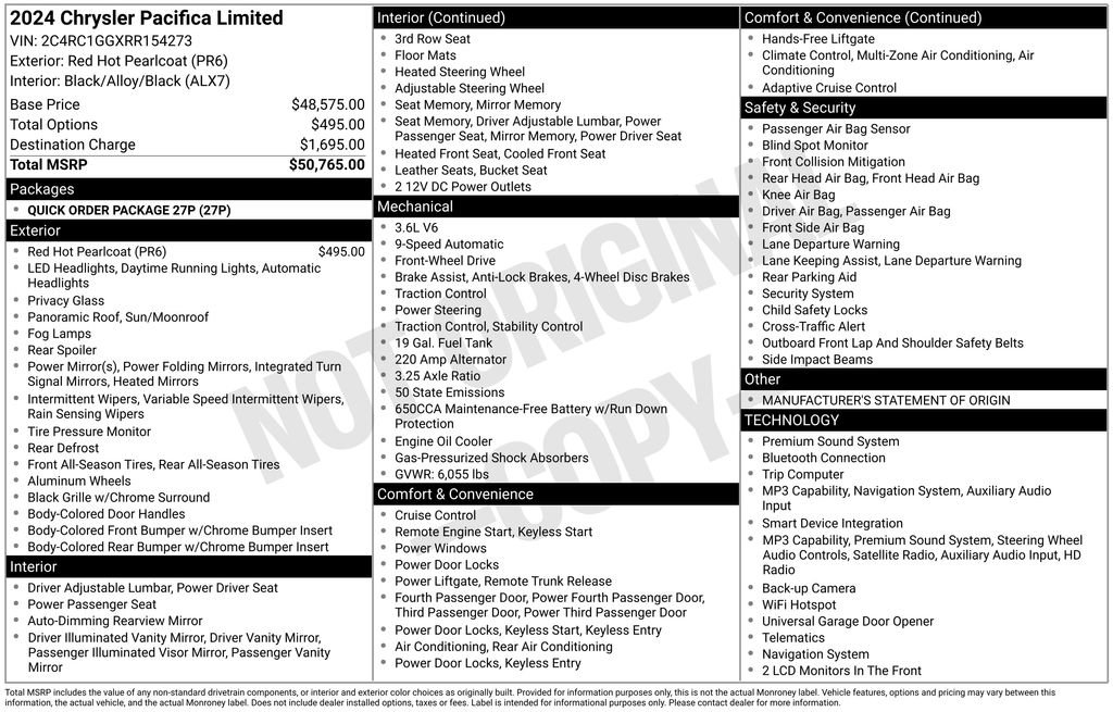 Used 2024 Chrysler Pacifica Limited FWD image 31