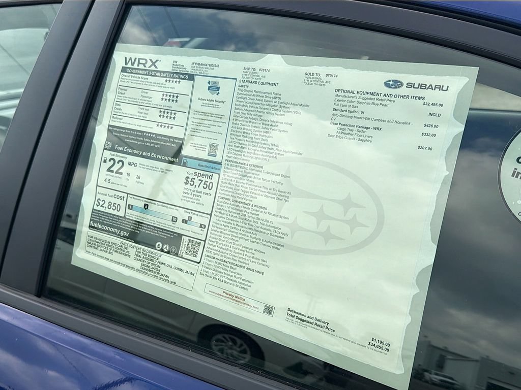 New 2026 Subaru WRX AWD/4WD image 12