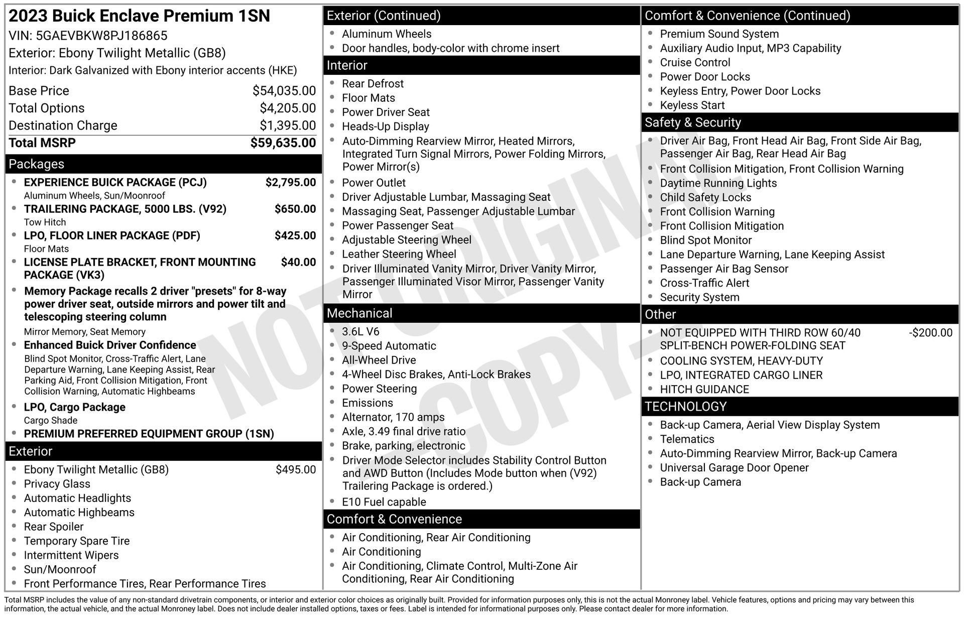 Used 2023 Buick Enclave Premium w/ Experience Buick Package image 43