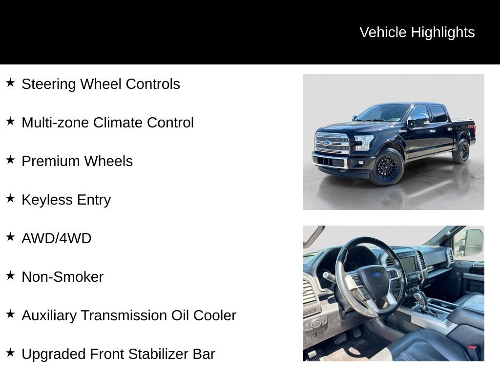 Used 2017 Ford F150 Platinum w/ Equipment Group 701A Luxury AWD/4WD image 21