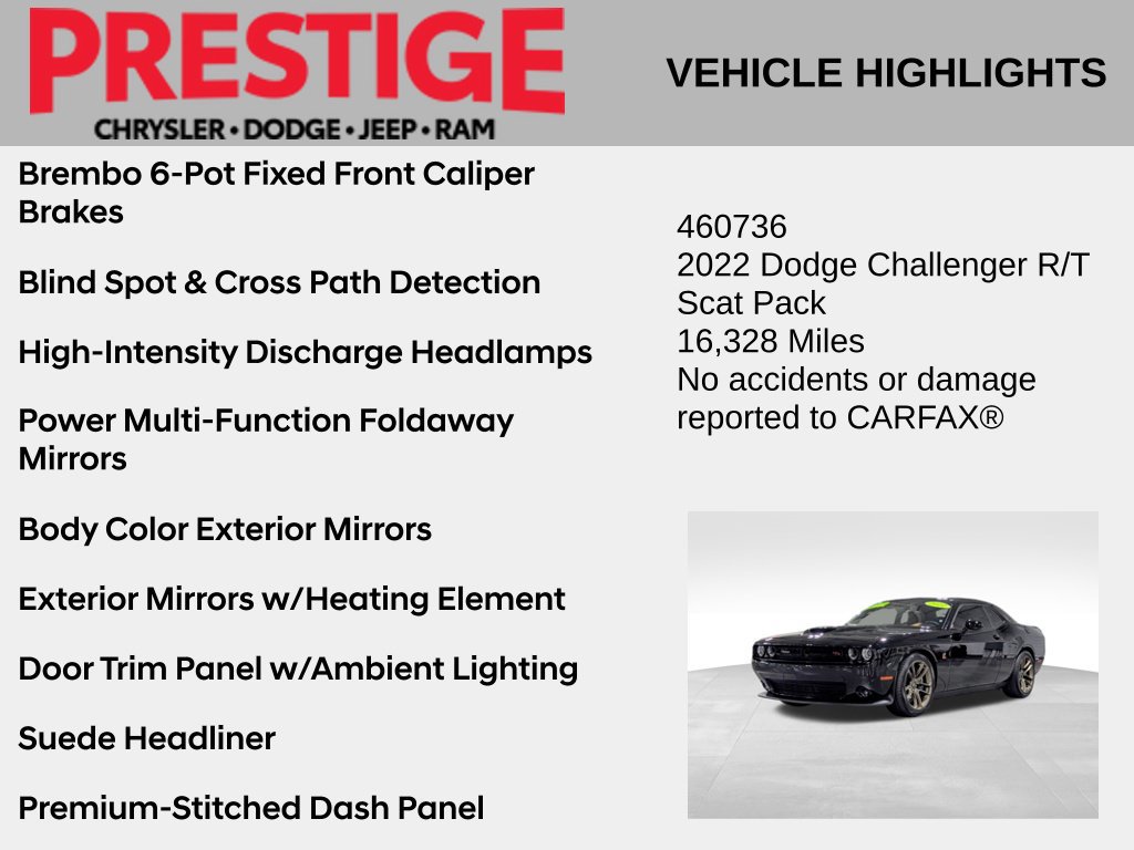 Used 2022 Dodge Challenger R/T Scat Pack w/ Dynamics Package RWD image 4