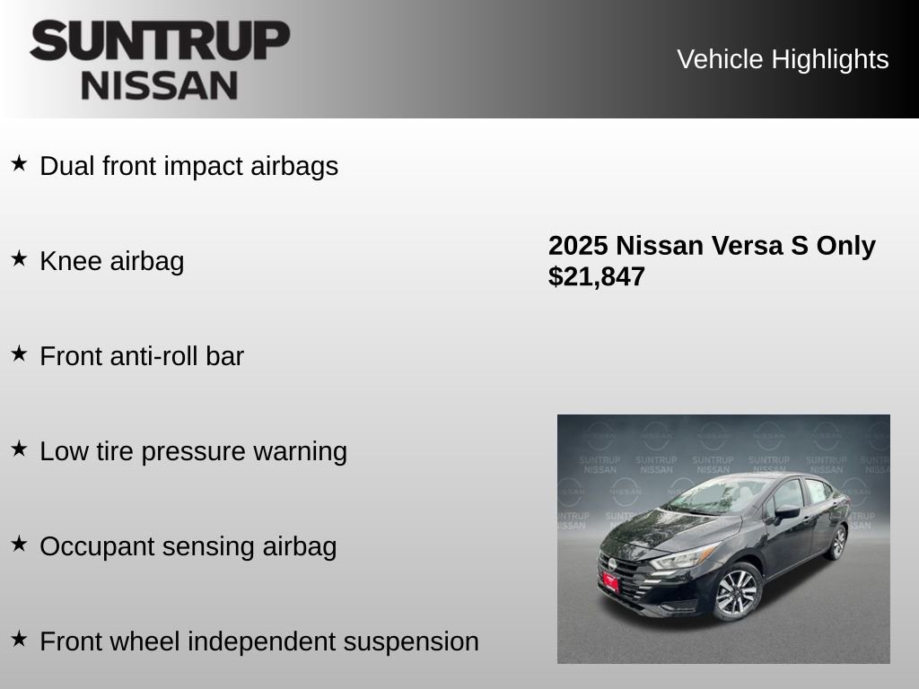 Used 2025 Nissan Versa S w/ S Plus Package FWD image 23