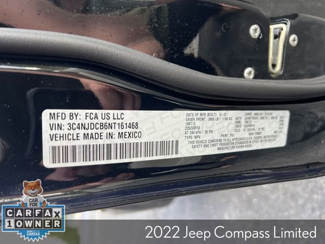 Used 2022 Jeep Compass Limited AWD/4WD image 29