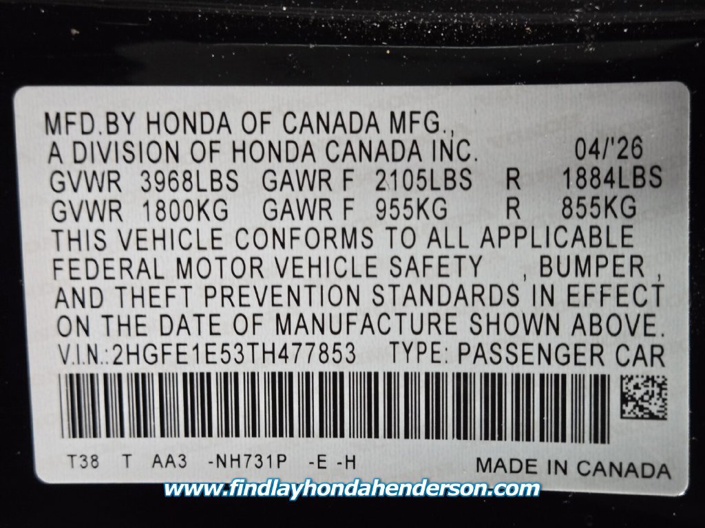 Certified 2026 Honda Civic Si image 14
