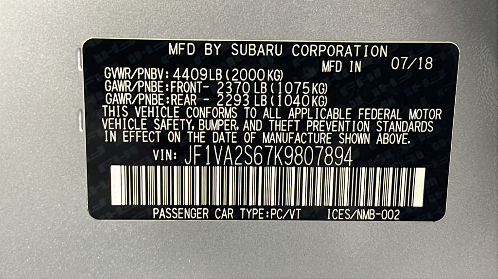 Used 2019 Subaru WRX STI w/ Popular Package #1 AWD/4WD image 44