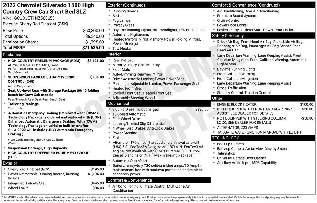 Used 2022 Chevrolet Silverado 1500 High Country w/ High Country Premium Package image 9