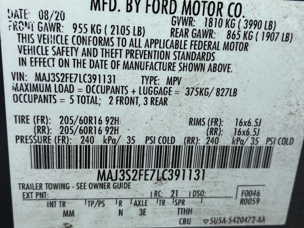 Used 2020 Ford EcoSport S FWD image 56