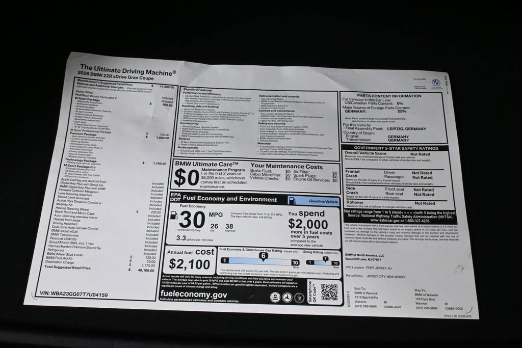 Used 2026 BMW 228i xDrive w/ Technology Package image 38